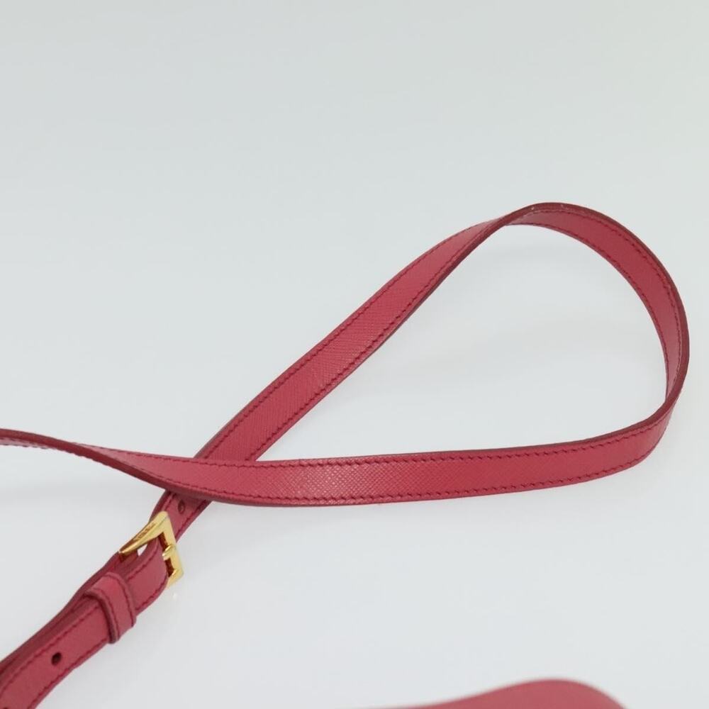 Prada Leather Shoulder Bag Saffiano Pink - Picture 13 of 15